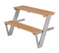roba Extension pique-nique pour maison de jeu - Set d'extension avec table & banc pour accessoires de maison de jeu d'extérieur - 18 mois - Résistant aux intempéries bois multicolore