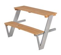 roba Extension pique-nique pour maison de jeu - Set d'extension avec table & banc pour accessoires de maison de jeu d'extérieur - 18 mois - Résistant aux intempéries bois multicolore