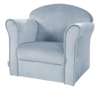 ROBA Fauteuil Bébé en Velours Lil Sofa - Fauteuil Club pour Enfant - Assise Confortable - avec Accoudoirs - Bleu Clair