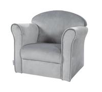 Roba Fauteuil Bébé En Velours Lil Sofa - Fauteuil Club Pour Enfant - Assise Confortable - Avec Accoudoirs - Gris Gris