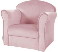 roba Fauteuil pour enfant "Lil Sofa" avec accoudoirs, mini-fauteuil confortable recouvert de tissu velours rose