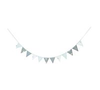 roba Guirlande de Fanions en Tissu "Little Stars" - 12 Drapeaux Triangles - Longueur 2m - Décoration Chambre Bébé et Enfant - Gris