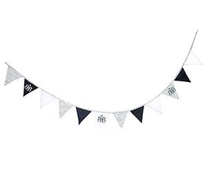 roba Guirlande de Fanions en Tissu "Rock Star Baby 3" - 12 Drapeaux Triangles - Longueur 2m - Décoration Chambre Bébé et Enfant