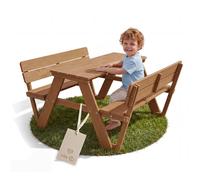 roba Kinder Outdoor+ Groupe de sièges 'Picknick for 4' avec 2 bancs, 1 table, en bois massif, résistant aux intempéries