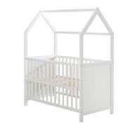 Lit Bébé Cabane En Bois Fsc® - Lit Cododo Convertible En Canapé Blanc 60X120