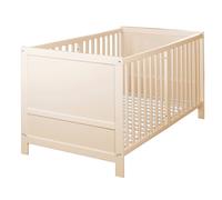 roba Lit Évolutif 70 x 140 cm Easy Sleep - Convertible en Canapé ou Lit Enfant - Jusqu'à 7 Ans - Hauteur Réglable - Coins de Conversion Inclus - 3 Barreaux Amovibles - Naturel