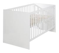 ROBA Lit Bébé Évolutif 70x140 cm - Maren - Réglable en Hauteur - Convertible en Lit Junior - Blanc