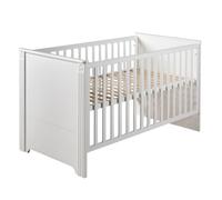 ROBA Lit Bébé Évolutif Maxi Réglable en Hauteur - 70x140 cm - Bois Blanc