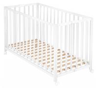 roba Lit bébé pliant en hêtre 60 x 120 cm avec roulettes avec freins (Blanc)roba Lit bébé pliant en hêtre 60 x 120 cm avec roulettes avec freins (Blanc)