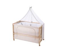 Roba Lit Cododo Complet "Liebhabar" 60x120 Cm Avec 4 Roues À Freins - Naturel Marron