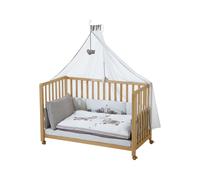 Roba Lit cododo Jumbotwins 60x120 cm complet motif Éléphants Matelas Ciel Parure Bois blanc