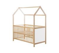 ROBA Lit cabane 70x140, réglable en hauteur. (crème)