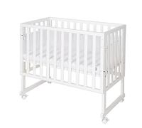 Roba Lit cododo safe asleep® 3 en 1 45 x 90 cm – Hauteur réglable, matelas, barrière – Bois blanc