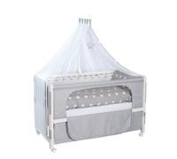 Roba Lit Cododo Complet "Little Stars" 60x120 Cm Avec 4 Roues À Freins Blanc