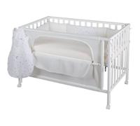 ROBA Lit Cododo Complet ""safe asleep®"" 60x120 cm au design ""Sternenzauber"" - Blanc laqué