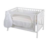 Roba Lit Cododo Complet "Safe Asleep®" 60x120 Cm Au Design "Sternenzauber" - Blanc Laqué Blanc