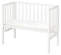 roba Lit d'appoint convertible safe asleep® 2 en 1 - 45 x 90 cm - Hauteur réglable - Lit d'appoint complet avec matelas + barrière en tissu - Ensemble de lit pour bébés
