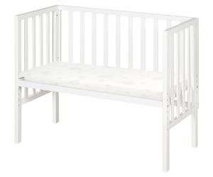 roba Lit d'appoint convertible safe asleep® 2 en 1 - 45 x 90 cm - Hauteur réglable - Lit d'appoint complet avec matelas + barrière en tissu - Ensemble de lit pour bébés