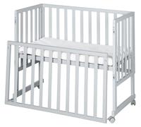 roba Lit de couchette et lit d'appoint safe asleep® 3 en 1 - 45 x 90 cm - Hauteur réglable - Lit d'allaitement complet avec matelas + barrière en tissu