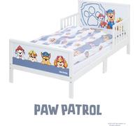 Roba Lit enfant Pat'Patrouille 2-7 ans avec barrières de protection + parure Blanc 70x140 cm
