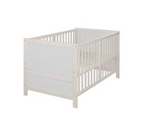 Lit Bébé Évolutif 70 X 140 Roba Easy Sleep - Coins De Transformation Inclus - Bois /Gris Gris