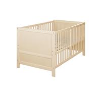 Roba Lit bébé évolutif Easy Sleep 70 x 140 cm convertible Hauteur réglable Bois naturel