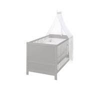 Roba Lit bébé évolutif Sternenzauber, Matelas & textiles inclus, réglable, 70x140, Gris/Taupe/Blanc