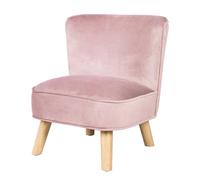 roba Mini Fauteuil Enfant en Velours Lil Sofa - 1 Place - Assise Confortable - Style Scandinave - 48 x 44 cm - Facile à Nettoyer - dès 18 Mois - Rose