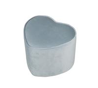 roba Pouf Coeur en Velours pour Chambre Enfant "Lil Sofa" - Tabouret Doux et Confortable - Bleu clair