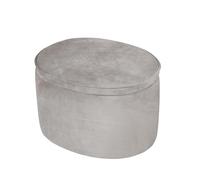 Pouf Ovale pour Enfant en Velours - Gris