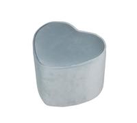 roba Tabouret pour enfants en forme de cœur "Lil Sofa", tabouret confortable, avec tissu velours en sky/bleu clair, Pouf