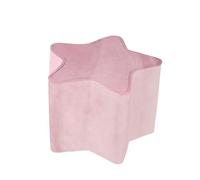 Roba Pouf étoile Lil Sofa en velours doux pour enfant Rose