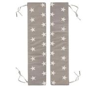 roba 2 Coussins Rectangulaires pour Bancs de Jardin et Tables Pique-nique pour Enfants "Little Stars" - Revêtu de PU - 90 x 18 cm - Gris / Imprimé Étoiles
