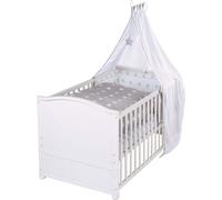 roba set de lit complet 'Little Stars', blanc, 79x153cm incl. literie, ciel de lit, nid, matelas