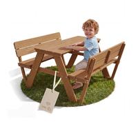 Roba Table et bancs Picnic for 4 Outdoor+ – Bois massif, 4 places, 89×107 cm, Teck