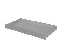 roba Tiroir de Rangement sous Lit Bébé Universel - Tiroir à 4 Roulettes - 138 x 72 x 16 cm - Bois Laqué Taupe / Gris