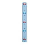 ROBA Toise Bébé en Bois ""Rennfahrer"" - Motif Voitures - Échelle jusqu'à 150 cm - Bleu