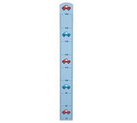 roba Toise Murale en Bois pour Enfant "Rennfahrer" - Toise à Suspendre - Échelle jusqu'à 150 cm - Bleu/Motif Voiture
