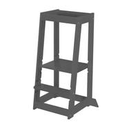 ROBA Tour d'Apprentissage et d'Observation - Principe Montessori - Supporte jusqu'à 80 kg - Hauteur Réglable - Bois Anthracite