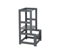 roba Tour d'apprentissage Selon Montessori - Marchepied Sûr pour Enfants - Tour d'Observation Idéal comme Aide de Cuisine - Supporte 80 kg - Bois Anthracite