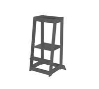 roba Tour d'Apprentissage Montessori - Marchepied sûr pour les Enfants - Idéal comme Aide de Cuisine - Supporte jusqu’à 80 kg - Bois Certifié FSC - Anthracite