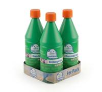 ROBBYROB | Spiritus combustible 3 x 1 l - Pour la maison, le camping et l'atelier - Comme carburant et nettoyant - Avec fermeture de sécurité enfant testée