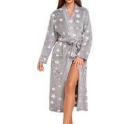 Robe De Chambre Femme Grande Taille - Peignoir Femme en Polaire Manches Longues Douceur absolue avec Ceinture intégrée pour Moments cocooning Spa Maison Nuit Confortable