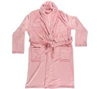 Robe de chambre sherpa rose pour femme avec broderie "femme de ouf" - - ALTOBUY Rose