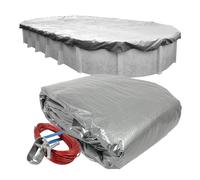 Robelle Dura-Guard Silver 551527-4-ROB Bâche d'hiver pour Piscine Hors Sol Argenté 4,6 x 8,2 m