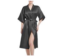 Robes De Mariage Cadeaux Personnalisés Femme Peignoir Bain Homme Personnalisé Satin 19mg, Soie Végétale Robe Chambre Ete Coton Bride Grande Taille Sortie Eponge Peignoirs Kimono Court Été Léger