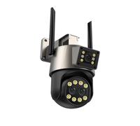 RobiCam, ICSee, P8QS 2024, triple caméra, 9 Mpx, ULTRA HD, zoom 8x, vision nocturne en couleur, installation au plafond et murale, support télescopique