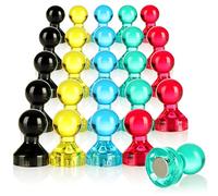 Robin Goods® Lot de 25 aimants Coniques pour Tableau Blanc | Mini aimants colorés pour bureau, école, cuisine et tableau magnétique