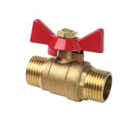 Robinet à bille d'arrêt en laiton, filetage femelle à femelle, bidirectionnel, avec poignée papillon, 1/4 "3/8" 1/2 "3/4"(DN15,M-F)