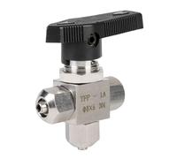 Robinet À Bille Droit/à Trois Voies En Acier Inoxydable 304, À Rotation Rapide, 6mm, 8, 10, 12mm(Three way ball valve 10mm*6.5)